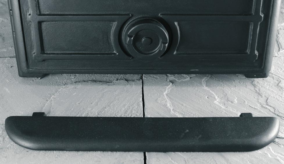Items, such as the fire grate and baffle plate can all be easily removed to help reduce the weight. Under no circumstances should the door be removed as this will invalidate your Olymberyl Warranty.