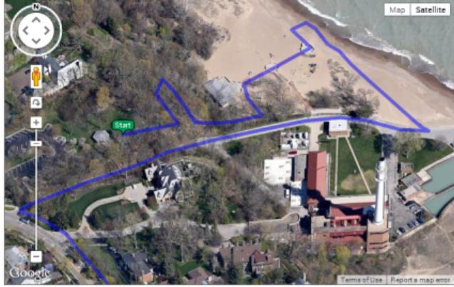 THE ROUTE The race will start in the upper parking lot of Tower Road Beach. Racers will line up by the starting line according to their bib numbers.