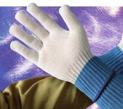 cut resistant Merlin Light duty. Patented combination of Vectran and stainless steel. Second skin fit under standard work gloves. Colored cuff for easy identification. Sold by the dozen pieces.