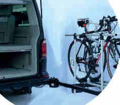 Van-Star, simply brilliant The Van-Star can carry up to two E-bikes (60 kg) and is fitted directly onto the chassis at knee height to avoid having to lift the heavy E-bikes high onto the carrier.
