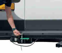 bicycles. A towbar with flange ball connection is mandatory for fitting a Van-Swing as it is a towbar based module.