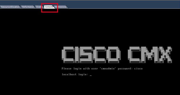 Login as shown in the output with user as cmxadmin and password as cisco.