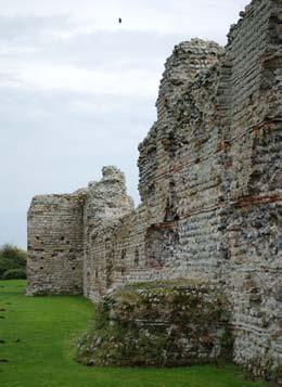 Wall and bastions on the north side of the Saxon Shore