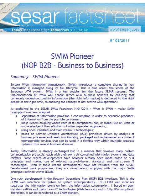 European SWIM Pioneer Network Manager B2B