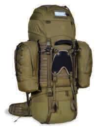 TT RANGE PACK Large volume combat rucksack for long term operations 115 litre total volume Detachable lid subdivided into 5 pockets (5 l) Main pocket (85 l) with separate bottom compartment and