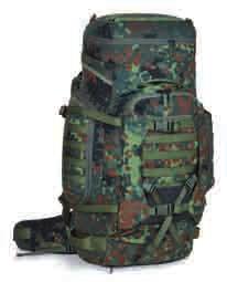 attachment of additional pockets Rain cover and emergency handle positioned in the bottom part High-performance X Lite Vario-System for carrying medium loads TT RAID PACK MK II Classic military