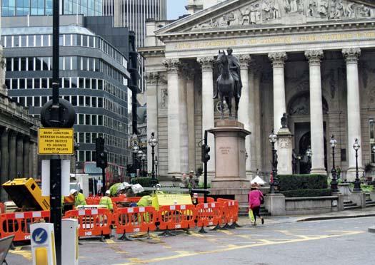 BANK JUNCTION Teams from CVU were asked to replace and modernize the traffic lights and road markings at Bank Junction, in the heart of the City of London.