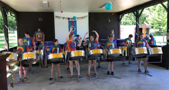 Entertainment provided by the Brockville Lions Steel Drum Band.