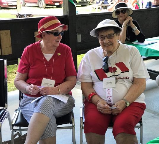 Shirley Bryden (left) Former Clerk Treasurer from the former Township of Bastard and South Burgess Shirley was instrumental in completing the necessary