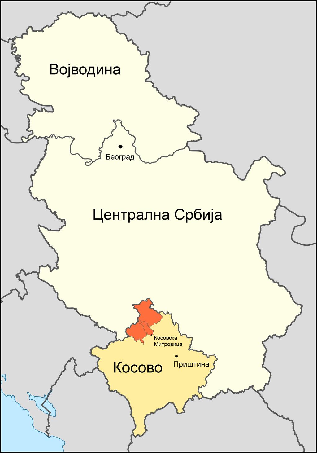 Graph 1: Serbia, Kosovo and North Kosovo Source: Wikipedia, Internet, http://sr.wikipedia.