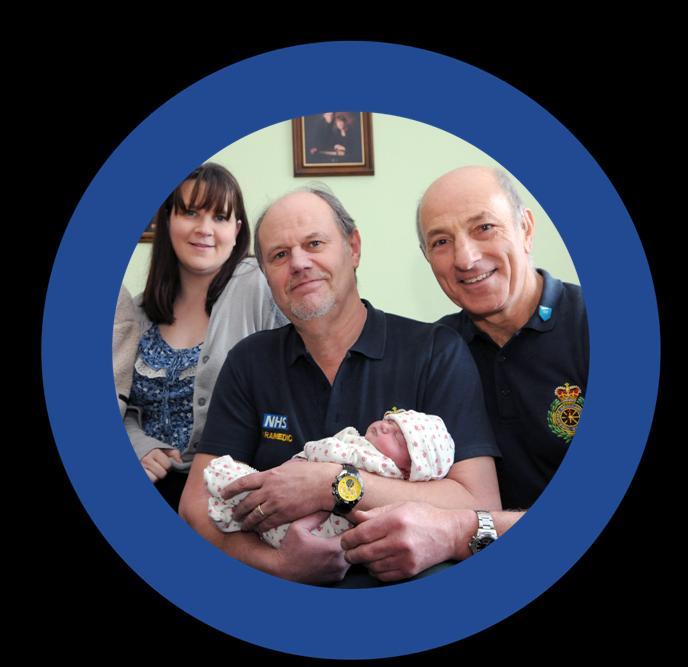 YAS Crew Delivers Baby in North Yorkshire During a bitterly cold and wintry January Paramedic David Brayshaw and Emergency Medical Technician Alf Pickering delivered baby Isabelle in the back of
