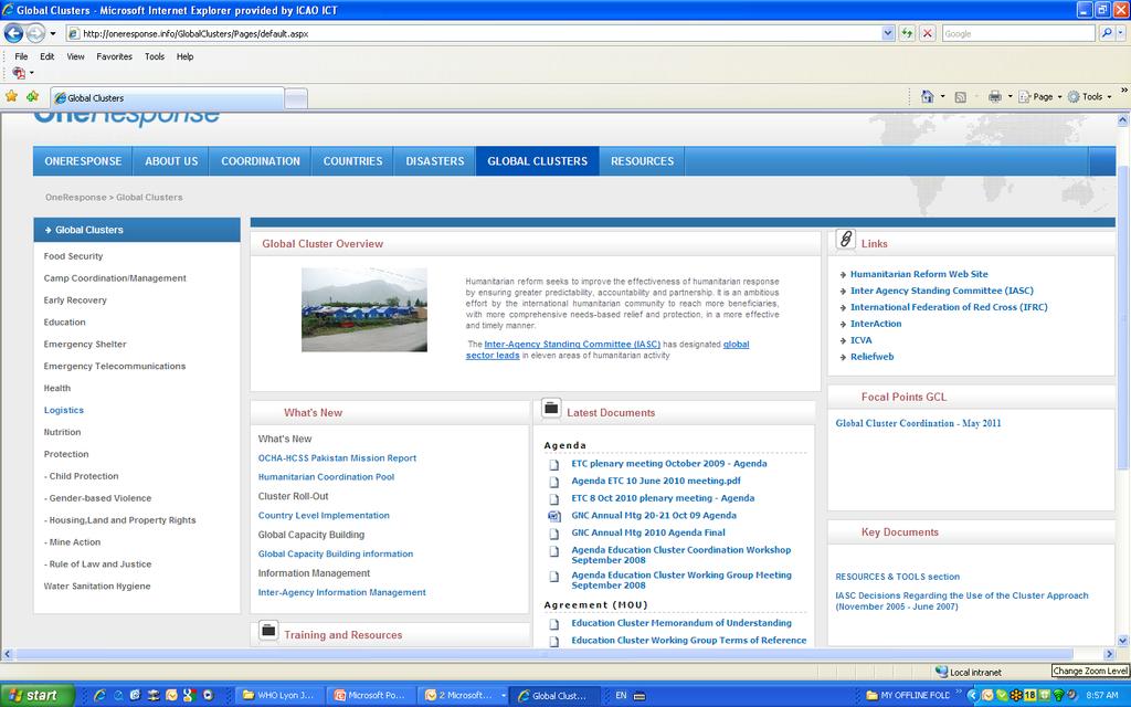 One Response website - collaborative inter-agency website Aim - enhance