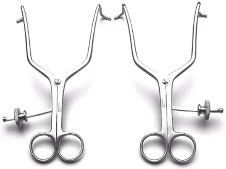 KEON COHEN HEAVY DUTY RETRACTORS (Modified Gelpi Retractor) 500-001-A (Left Hand) 500-001-B (Right Hand) Recommended for use in almost any situation where the spinal canal is to be explored.