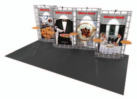 All orbital truss booth designs are available