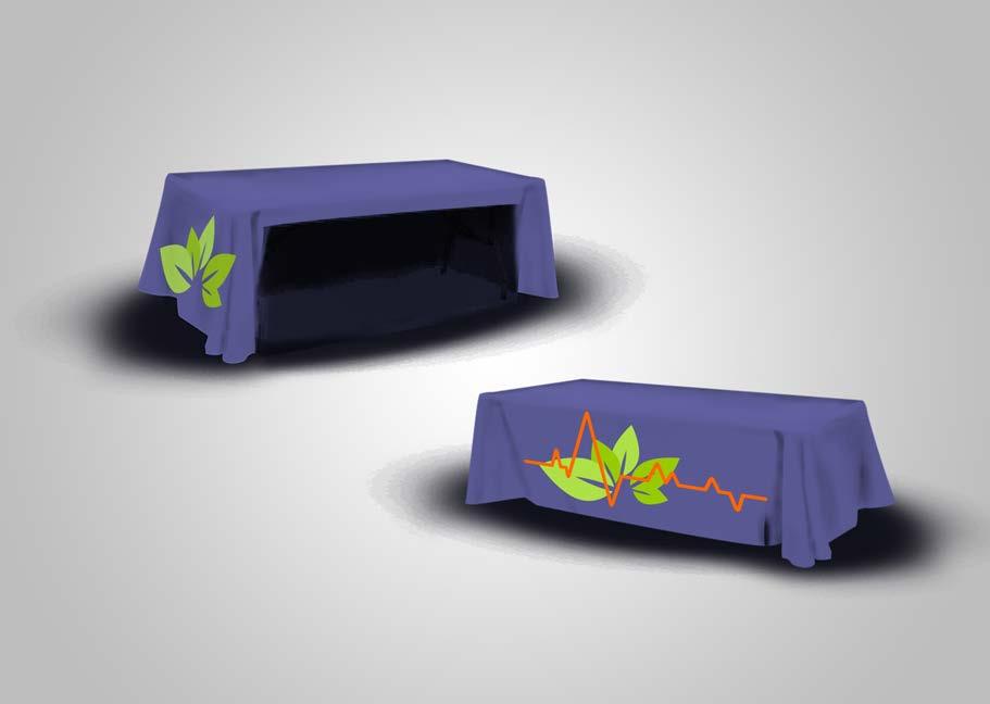 INDOOR OUTDOOR DISPLAYS Table Cover(Economy) Custom printed table cover is great for trade shows, exhibitions