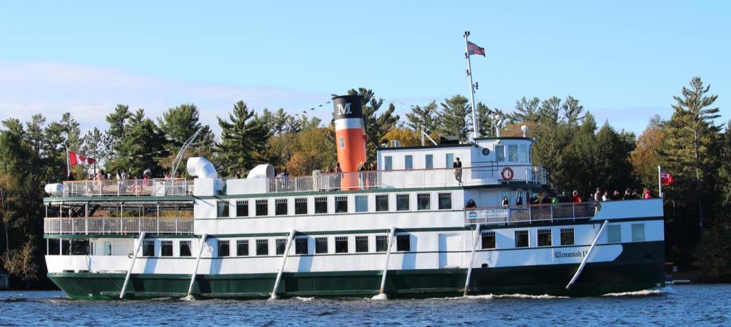 10 Wenonah II At full capacity, Wenonah II carries 216 passengers. Built in 2002, she is equipped with an elevator, airconditioning and handicap facilities.