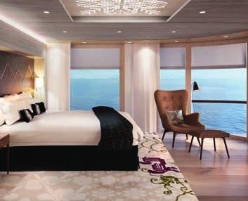 4. EXPEDITION SUITES The most elegant cabins on the ships, Expedition Suites are situated on upper decks with spectacular views and include top-quality features such as separate check-in, a welcome
