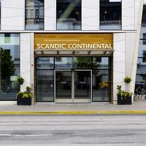 Scandic Continental First-Class This modern 392-room hotel enjoys a fantastic location in the heart of Stockholm and features a rooftop bar and seasonal outdoor terrace with impressive skyline views.