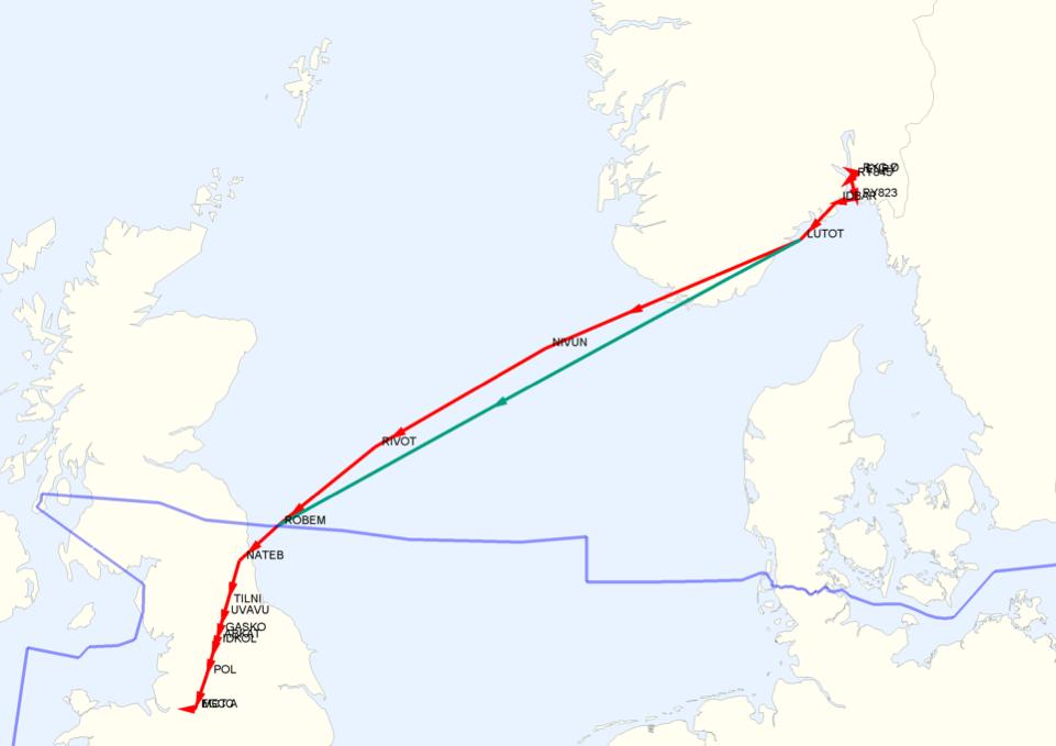 Example 1 ENRY (Moss Airport Rygge) EGCC (Manchester) Operated by Ryanair 4 times a week Length