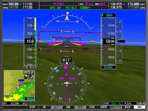 LVL AUTOMATIC LEVEL MODE (BLUE BUTTON) (OPTIONAL) Level Mode is a function that will return the aircraft to a wings level attitude with zero vertical speed.