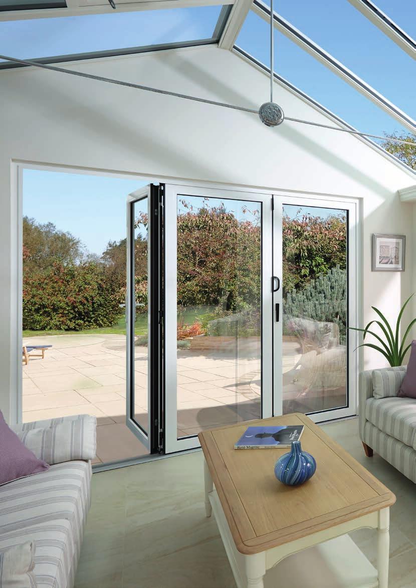 extensions, the aluminium bi-folding doors are available in a