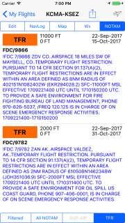 TFRs (Temporary Flight Restrictions) and SUP AIP In all countries, temporary flight restrictions may be specified by NOTAM in specific areas and timespan.