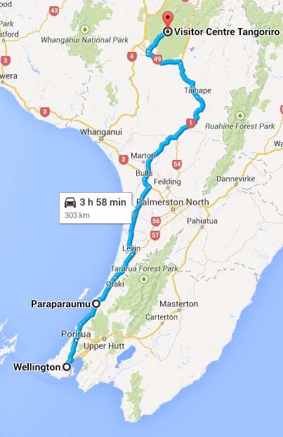 Self Drive Tours: Manawatu-Wanganui, Taranaki & Wellington Wellington to Tongariro National Park Beginning in Wellington, head north and begin by passing the towns of Porirua, Paraparaumu and Otaki.