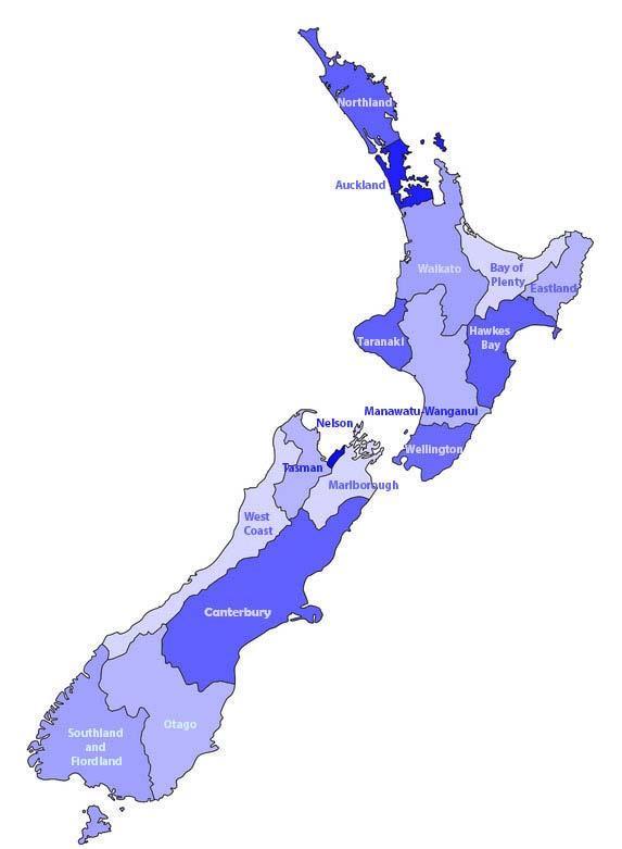 New Zealand Regions Regions North Island Regions: Northland and Auckland region.
