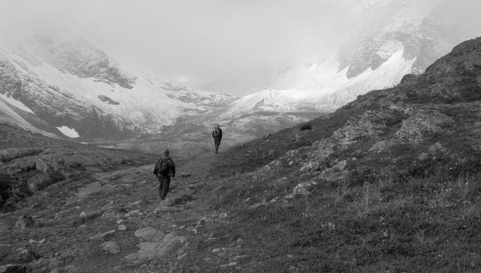 Figure 1 Looking into the Chugach State Park Wilderness from Crow Pass, Alaska. Photo by Chad Dawson. character and emphasizes values similar to the U.S. Wilderness Act.