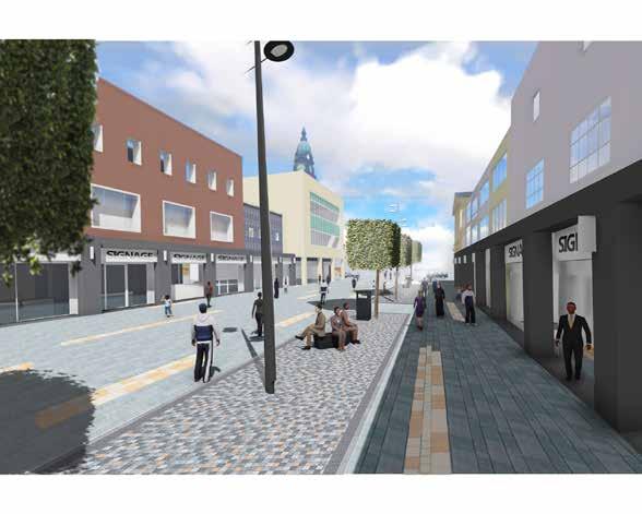 Newport Street Town Centre Refurbishment Newport Street 2.5m development to create high quality pedestrian boulevard from The Transport Interchange to the heart of the town centre.