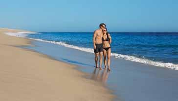 Three miles of pristine beach set the mood for romance and