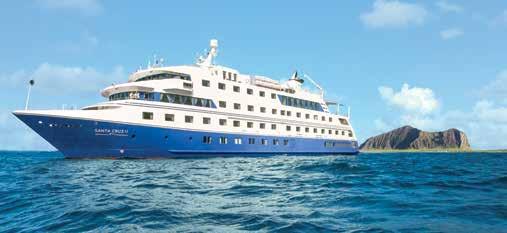 The ship provides a glass-bottom boat to observe marine life, Zodiacs for island landings and excursions, complimentary snorkelling equipment and a nighttime stargazing program.