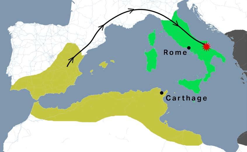 Act I: Elephants don t belong in snow The Punic Wars Carthage enters Spain, Rome declares war under false pretenses 218: