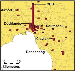 Figure 1: Spatial Distribution of Economic Activity 2011-12 Economic Activity Melbourne Economic Activity Sydney Economic Activity Perth Source: Kelly and Donegan, 2014 Accessibility and Residential