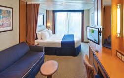 JUNIOR SUITE STARTING AT CABINS: J4, J3 $ 1,578 A wonderful choice for passengers desiring luxury, space, and balcony views, these larger cabins include two twin beds that
