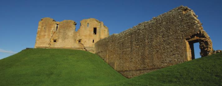 At Duffus Castle in Moray the original timber tower on the motte was replaced by a stone castle in the 14th century, and the site remained a fortress-residence for another three hundred years.