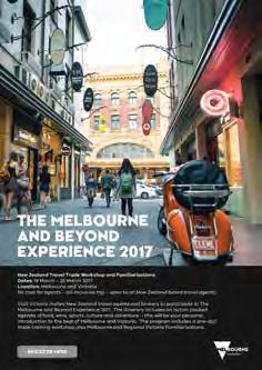 Melbourne package. 42 New Zealand agents participated in the Mission, which included a full day workshop in Melbourne meeting with 36 Victorian tourism products and regional tourism boards.