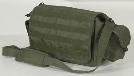 7½"H x 6"W, secured by a zipper and flap cover.
