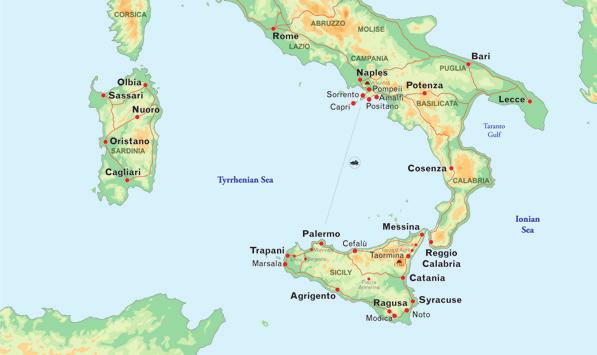 FANTASIA > CATANIA Fantasia Mediterranea 11 days / 10 nights +10 MEALS Rome > Naples > Pompeii > Sorrento > Capri > Palermo > Monreale > Erice > Marsala > Agrigento > Noto > Siracusa > Taormina >