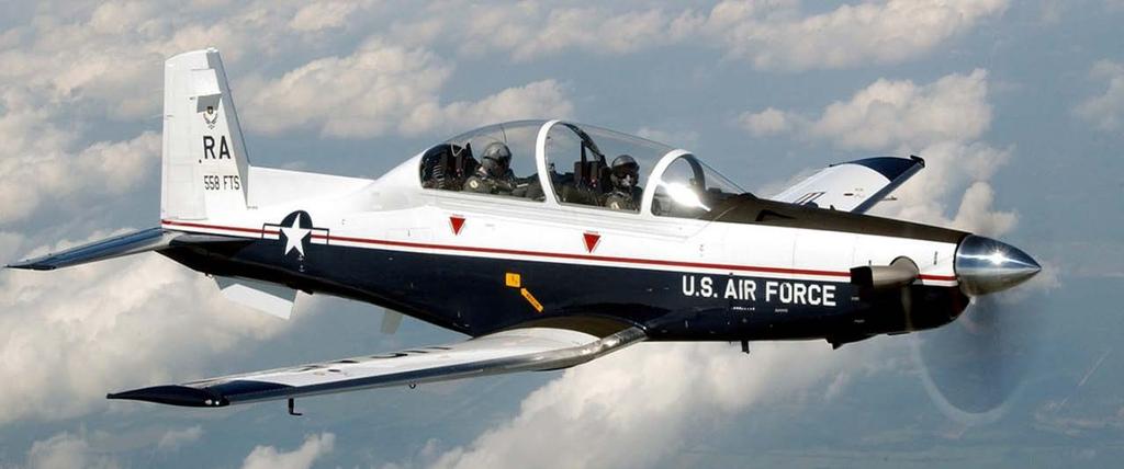 08 at sea level) Ceiling: 50,000 ft. T-6A Texan II Length: 33 ft.