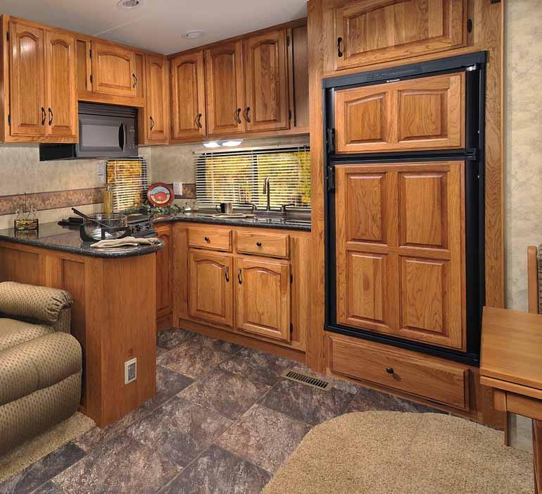 Shown here is the kitchen and living area of the 290LS.