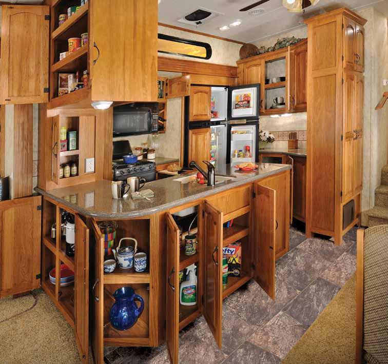 The Brookstone kitchen was built to cater to the extended stay camper.