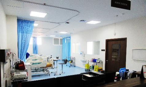 Some medical facilities available include operating theatres, fast response ambulance services, delivery rooms, outpatient clinics,