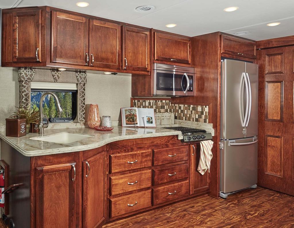 LEGENDARY RENEGADE LUXURY VERONA The expansive kitchen of the 40VBH delivers unmatched functionality and storage.