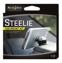 The two components attach magnetically to create a versatile viewing platform that easily attaches with a smooth glide to nearly any vehicle dashboard and the ability to easily rotate for an