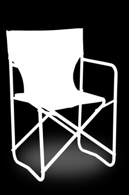 500gsm Ripstop Canvas. 250 KG Plain directors chair 22mm frame.