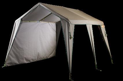 GAZEBO SENIOR 57 6 Leg 3.5 x 3.3x 2.2m 320gsm Rip Stop Various walls available SENIOR standard with optional flat side wall. Junior with clip on inner gauze.