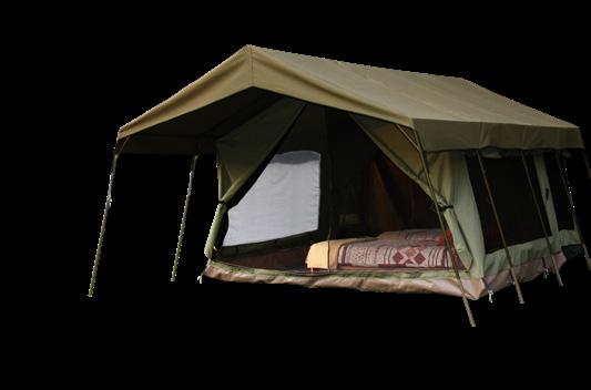 LODGE TENTS ZAMBEZI 63 & KARIBA Bedding, chairs and accessories not included Item Code S900 Name Zambezi Type Lodge tent Tent size 1.3m verandah + 2.8m tent body + 1.2m bathroom x 3.