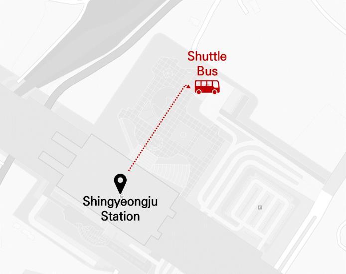 City of Gyeongju(Singyeongju Train Station) to Gimhae Int l TYPE OF Participants take train from Singyeongju station to Busan station to go to Gimhae Int l.