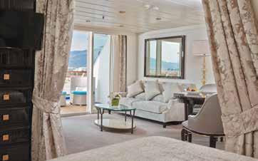 THE WORLD S MOST LUXURIOUS FLEET HORIZON VIEW SUITE CATEGORY HS 627 SQ. FT. Suite: 359 sq. ft. Balcony: 268 sq. ft. PENTHOUSE SUITE CATEGORY A-C 449 SQ. FT. Suite: 376 sq. ft. Balcony: 73 sq.